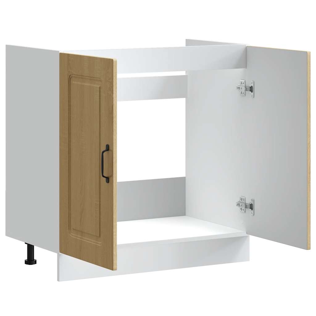 vidaXL Meuble sous-évier Kalmar chêne Sonoma 80x46x81,5 cm