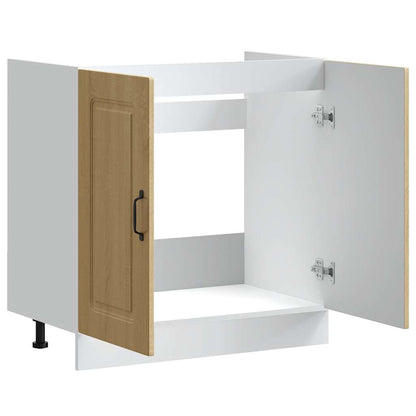 vidaXL Meuble sous-évier Kalmar chêne Sonoma 80x46x81,5 cm