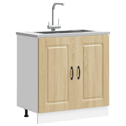 vidaXL Meuble sous-évier Kalmar chêne Sonoma 80x46x81,5 cm
