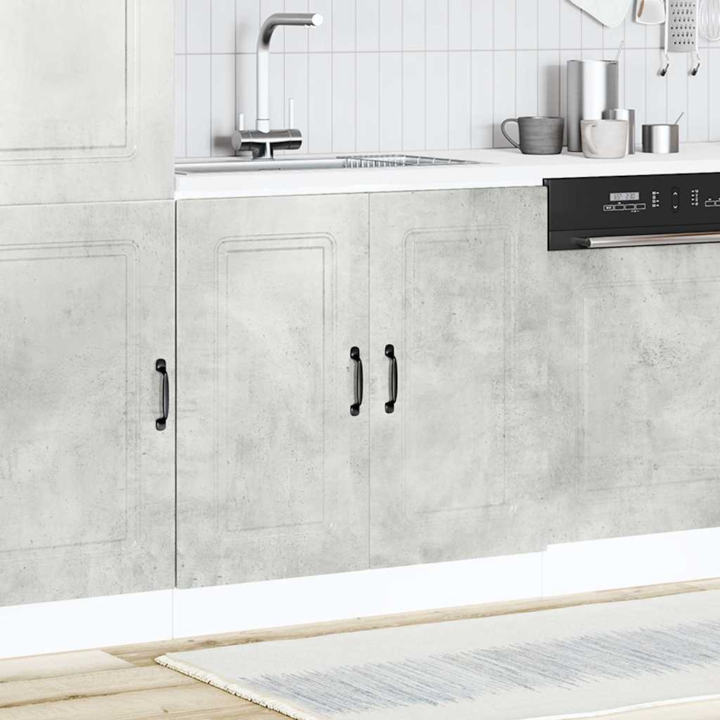 vidaXL Spülenunterschrank Kalmar Betongrau 80x46x81,5 cm Holzwerkstoff