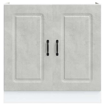 vidaXL Spülenunterschrank Kalmar Betongrau 80x46x81,5 cm Holzwerkstoff