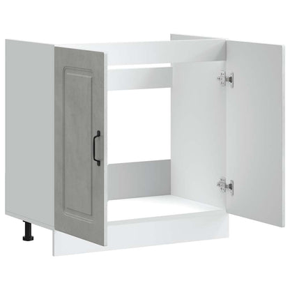 vidaXL Spülenunterschrank Kalmar Betongrau 80x46x81,5 cm Holzwerkstoff