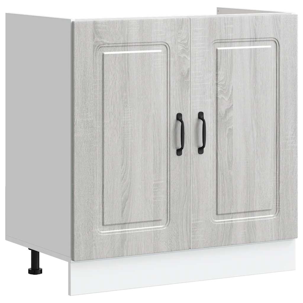 vidaXL Spülenunterschrank Kalmar Grau Sonoma 80x46x81,5 cm