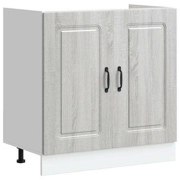 vidaXL Spülenunterschrank Kalmar Grau Sonoma 80x46x81,5 cm