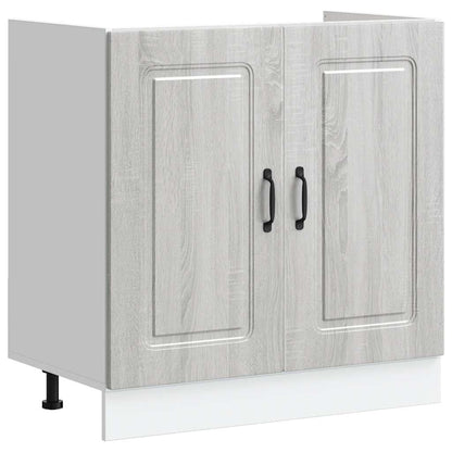 vidaXL Spülenunterschrank Kalmar Grau Sonoma 80x46x81,5 cm