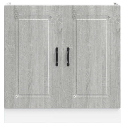 vidaXL Spülenunterschrank Kalmar Grau Sonoma 80x46x81,5 cm