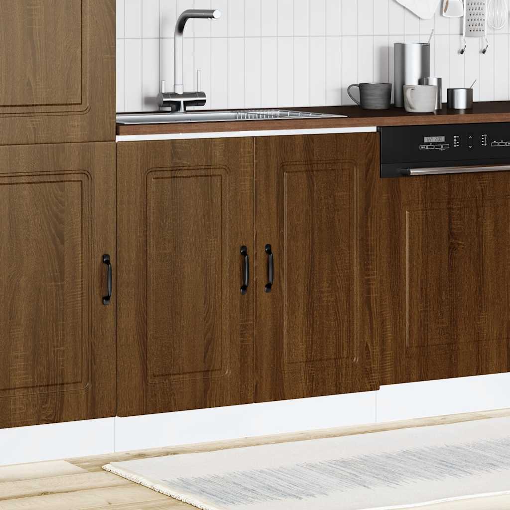 vidaXL Spülenunterschrank Kalmar Braun Eichen-Optik 80x46x81,5 cm