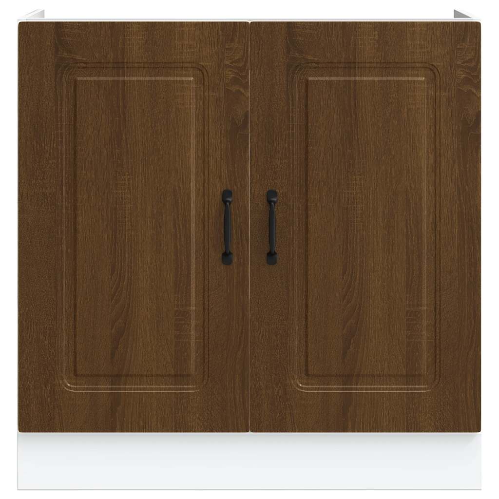 vidaXL Spülenunterschrank Kalmar Braun Eichen-Optik 80x46x81,5 cm