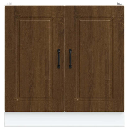 vidaXL Spülenunterschrank Kalmar Braun Eichen-Optik 80x46x81,5 cm