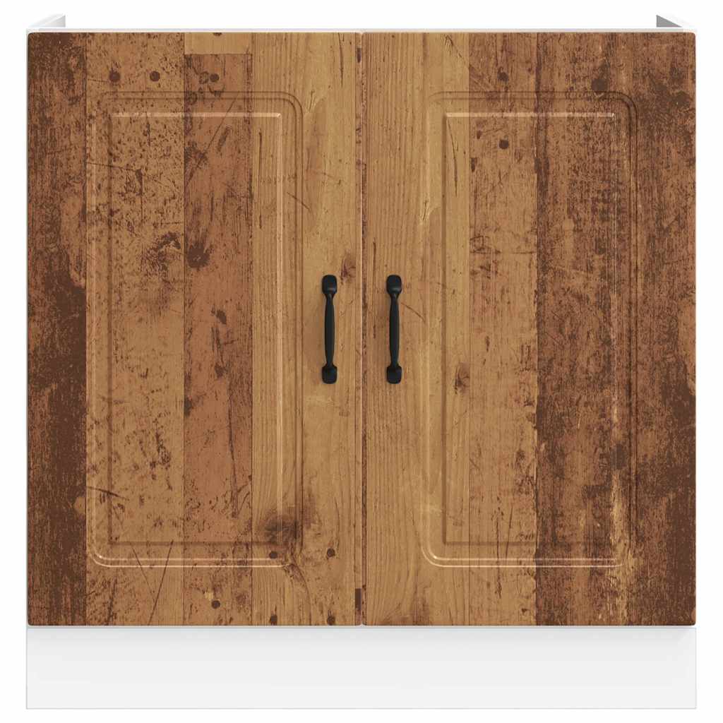 vidaXL Spülenunterschrank Kalmar Altholz-Optik 80x46x81,5 cm