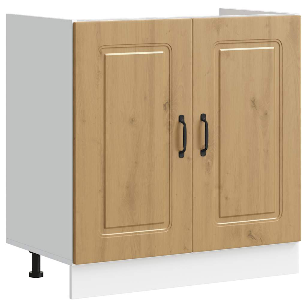 vidaXL Spülenunterschrank Kalmar Artisan-Eiche 80x46x81,5 cm