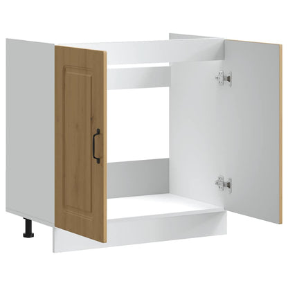 vidaXL Spülenunterschrank Kalmar Artisan-Eiche 80x46x81,5 cm