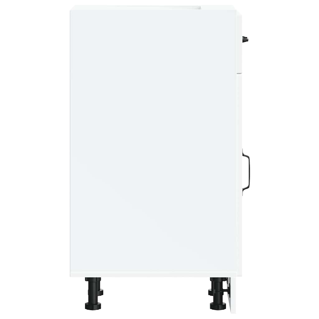 Küchenunterschrank Kalmar Weiß Holzwerkstoff