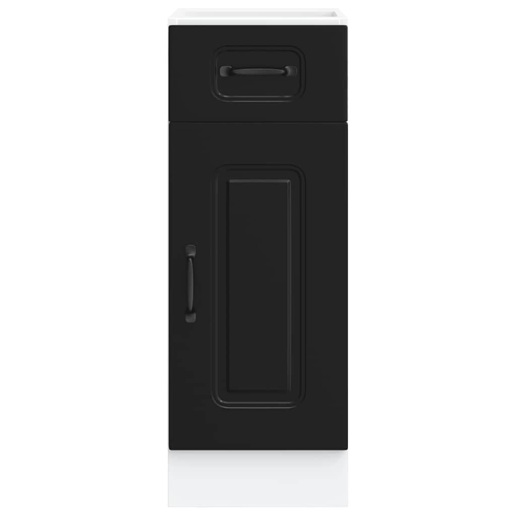vidaXL Meuble bas de cuisine Kalmar Noir Bois d'ingénierie