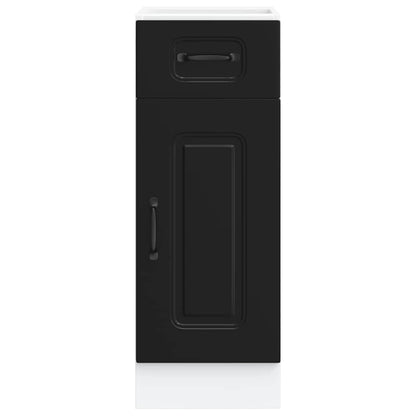 vidaXL Meuble bas de cuisine Kalmar Noir Bois d'ingénierie