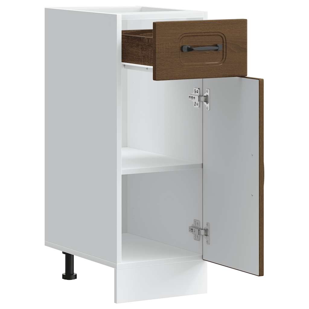 vidaXL Meuble bas de cuisine Kalmar Marron Aspect chêne Bois d'ingénierie