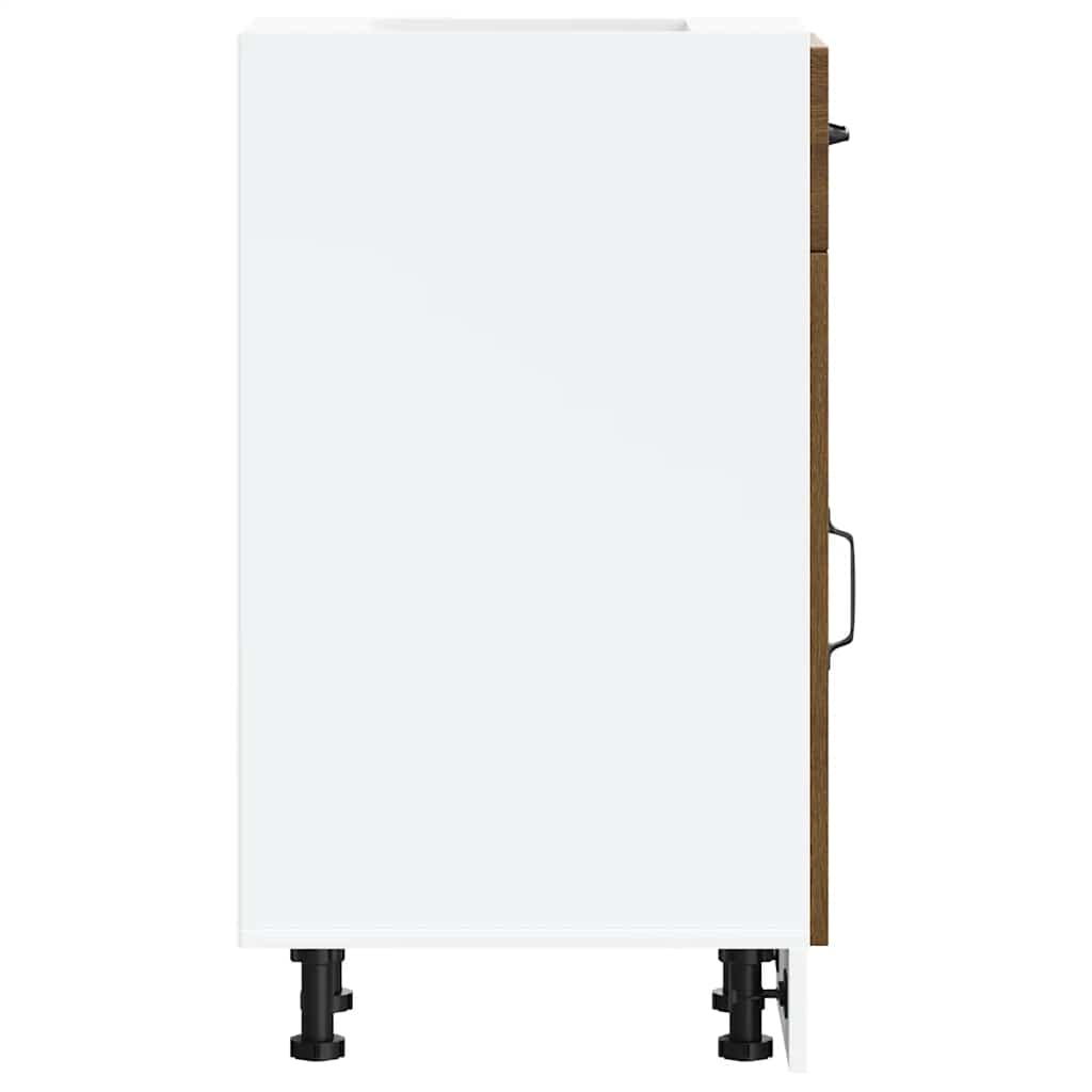 vidaXL Meuble bas de cuisine Kalmar Marron Aspect chêne Bois d'ingénierie