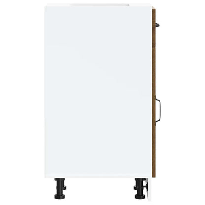 vidaXL Meuble bas de cuisine Kalmar Marron Aspect chêne Bois d'ingénierie