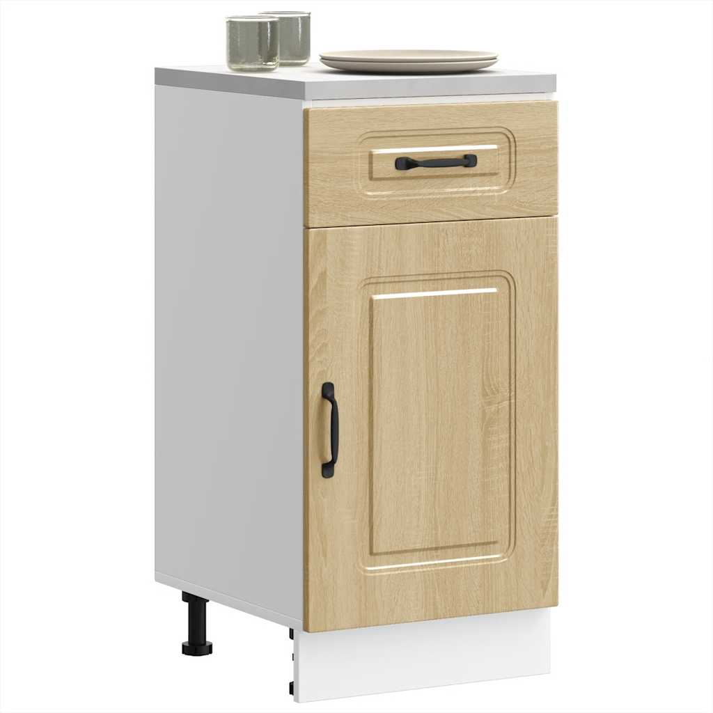 vidaXL Meuble bas de cuisine Kalmar en aggloméré coloris chêne Sonoma
