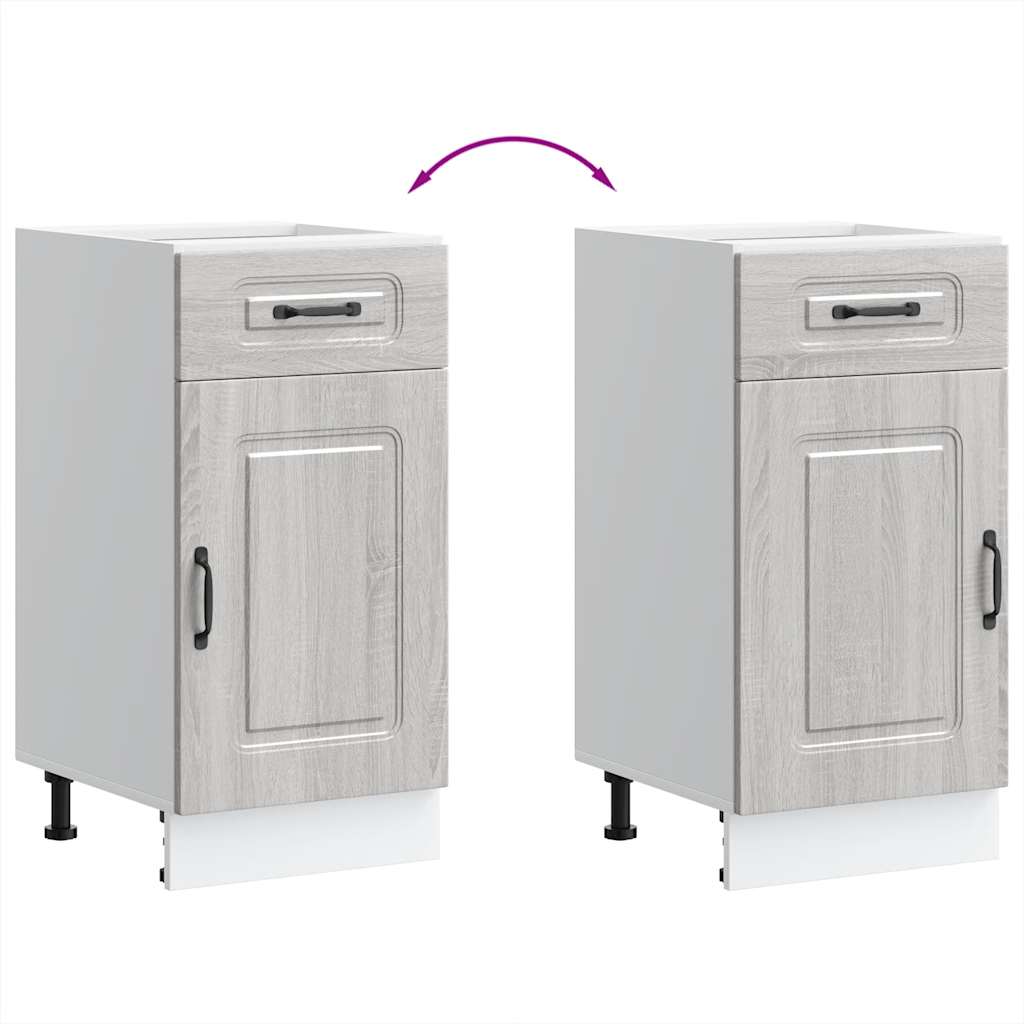 Küchenunterschrank Kalmar Grau Sonoma Holzwerkstoff