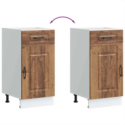 vidaXL Meuble bas de cuisine Kalmar en bois d'ingénierie aspect vieux bois