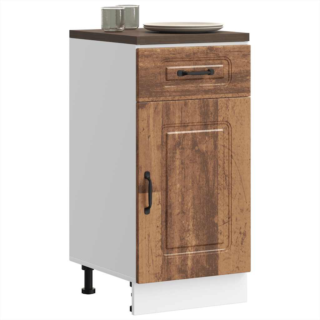 vidaXL Meuble bas de cuisine Kalmar en bois d'ingénierie aspect vieux bois