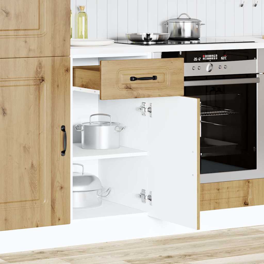 vidaXL Meuble bas de cuisine Kalmar chêne artisan Bois d'ingénierie
