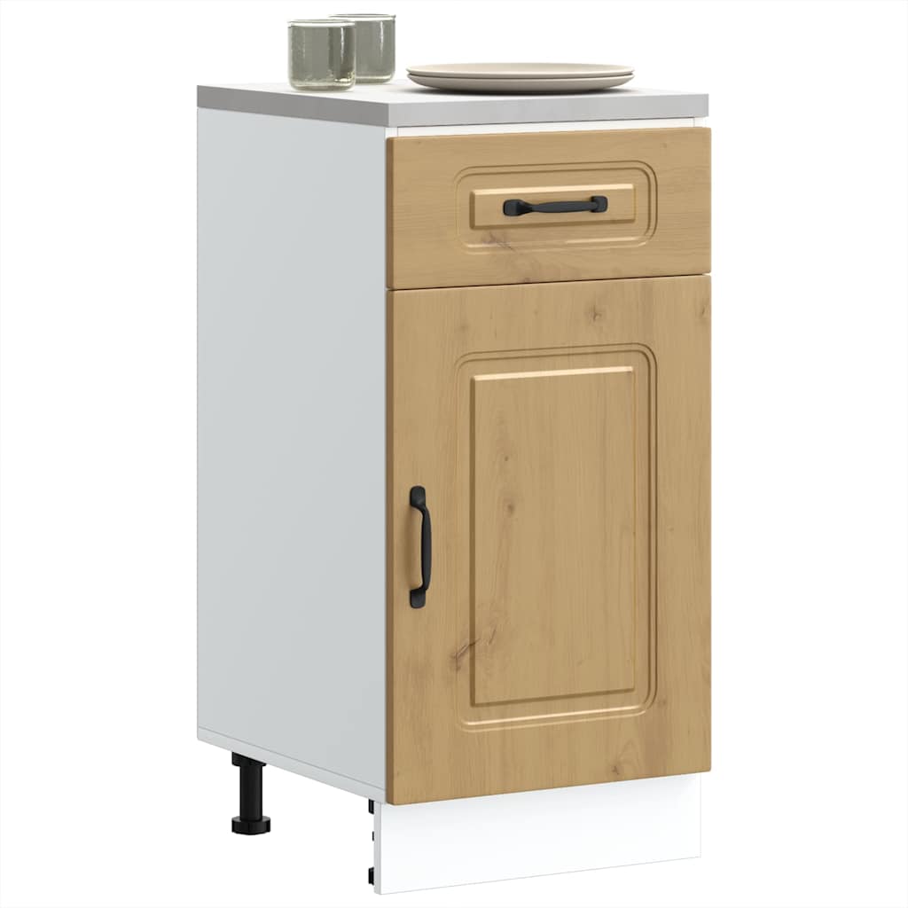 vidaXL Meuble bas de cuisine Kalmar chêne artisan Bois d'ingénierie