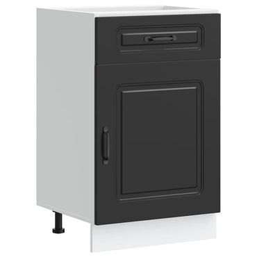 vidaXL Meuble bas de cuisine Kalmar Noir Bois d'ingénierie