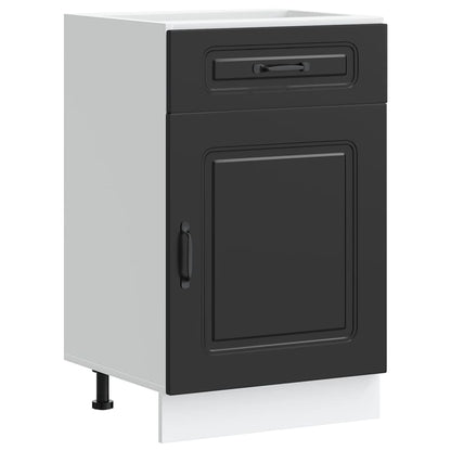 vidaXL Meuble bas de cuisine Kalmar Noir Bois d'ingénierie
