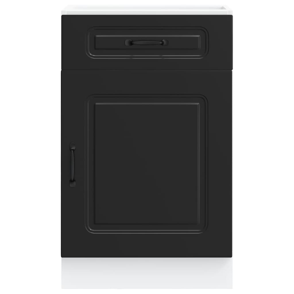 vidaXL Meuble bas de cuisine Kalmar Noir Bois d'ingénierie