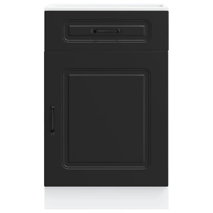 vidaXL Meuble bas de cuisine Kalmar Noir Bois d'ingénierie