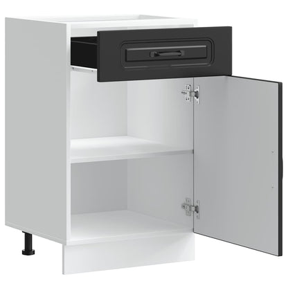 vidaXL Meuble bas de cuisine Kalmar Noir Bois d'ingénierie