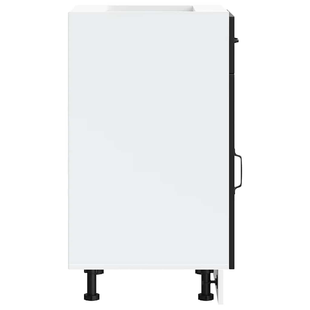 vidaXL Meuble bas de cuisine Kalmar Noir Bois d'ingénierie