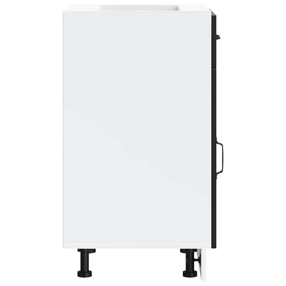 vidaXL Meuble bas de cuisine Kalmar Noir Bois d'ingénierie