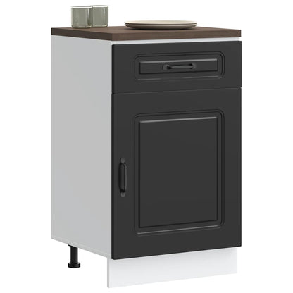 vidaXL Meuble bas de cuisine Kalmar Noir Bois d'ingénierie