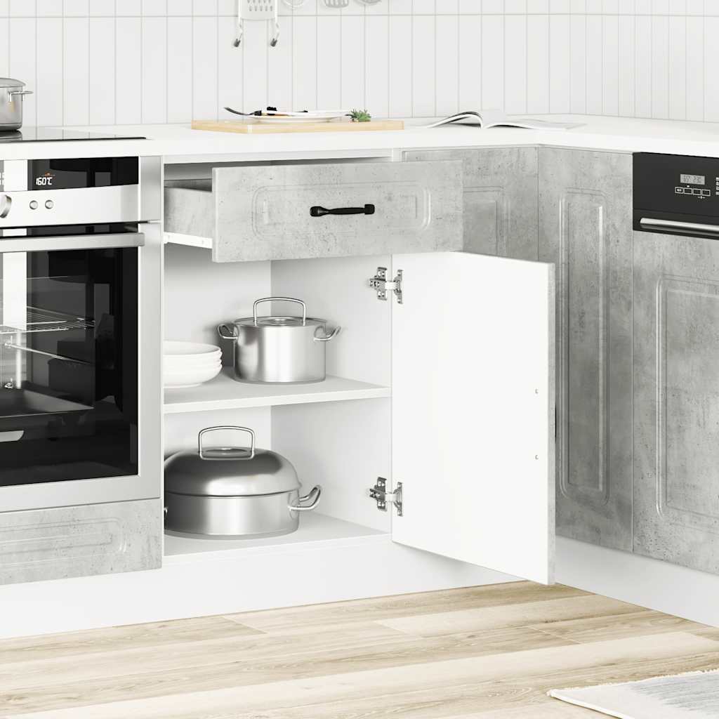 vidaXL Küchenunterschrank Kalmar Betongrau Holzwerkstoff