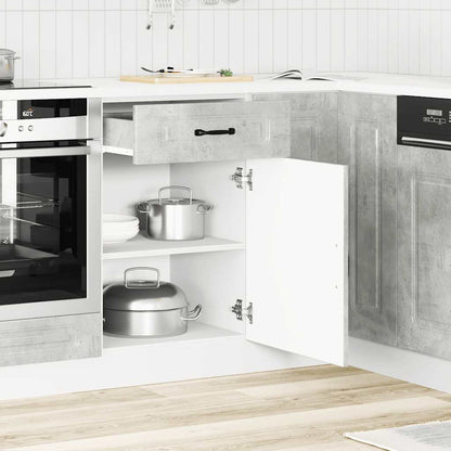 vidaXL Küchenunterschrank Kalmar Betongrau Holzwerkstoff