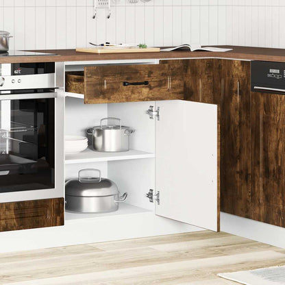 vidaXL Küchenunterschrank Kalmar Räuchereiche Holzwerkstoff