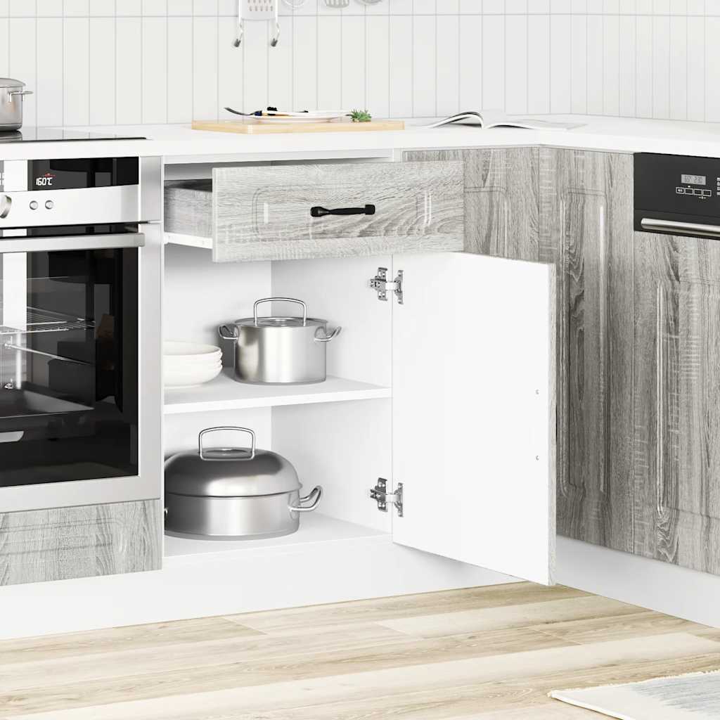 vidaXL Küchenunterschrank Kalmar Grau Sonoma Holzwerkstoff