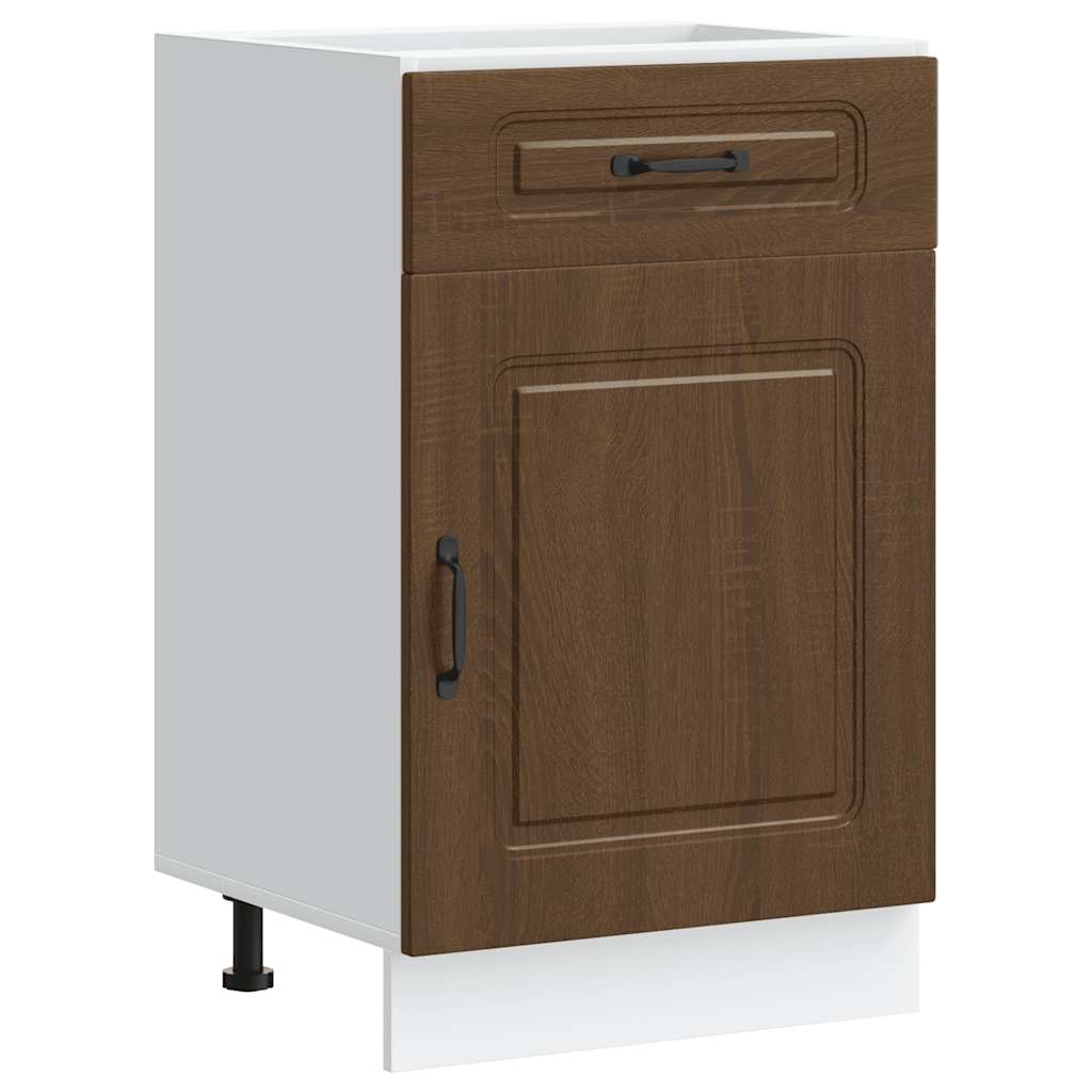 vidaXL Meuble bas de cuisine Kalmar Marron Aspect chêne Bois d'ingénierie