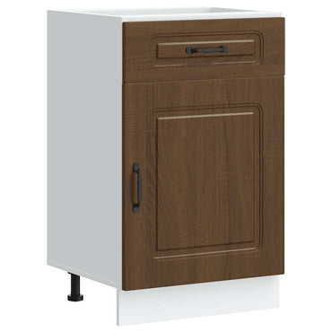 vidaXL Meuble bas de cuisine Kalmar Marron Aspect chêne Bois d'ingénierie