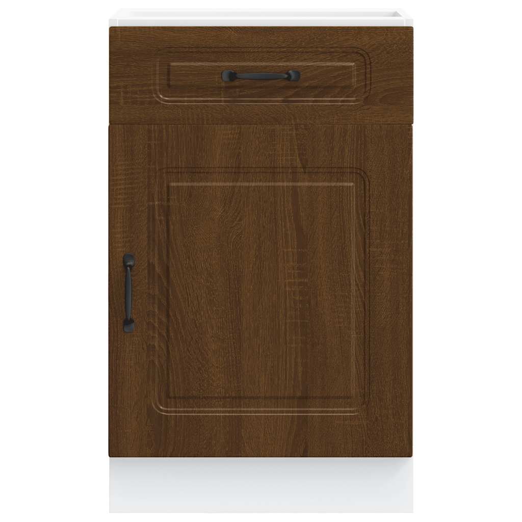 vidaXL Meuble bas de cuisine Kalmar Marron Aspect chêne Bois d'ingénierie