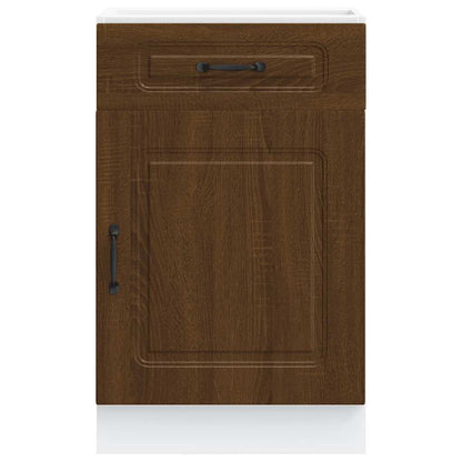 vidaXL Meuble bas de cuisine Kalmar Marron Aspect chêne Bois d'ingénierie