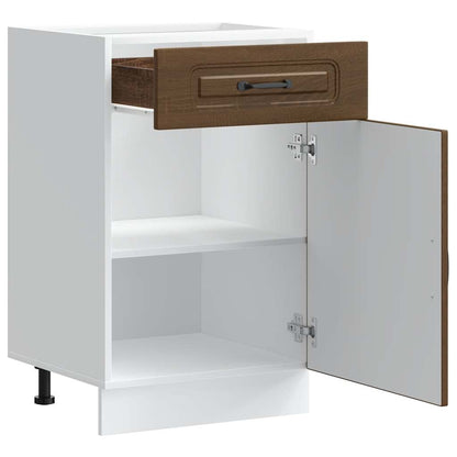 vidaXL Meuble bas de cuisine Kalmar Marron Aspect chêne Bois d'ingénierie
