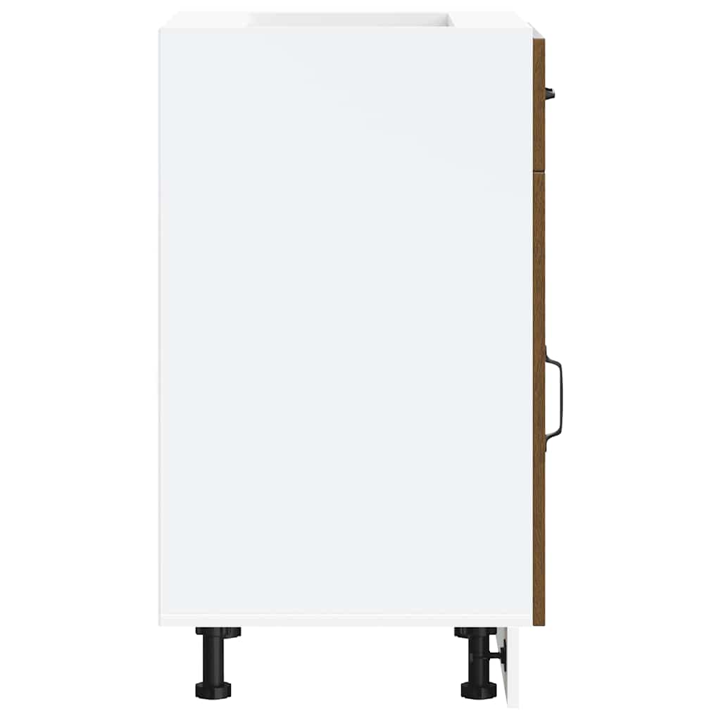 vidaXL Meuble bas de cuisine Kalmar Marron Aspect chêne Bois d'ingénierie