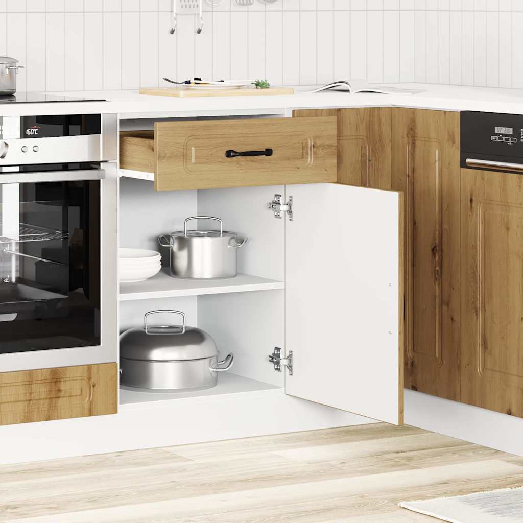 vidaXL Meuble bas de cuisine Kalmar chêne artisan Bois d'ingénierie