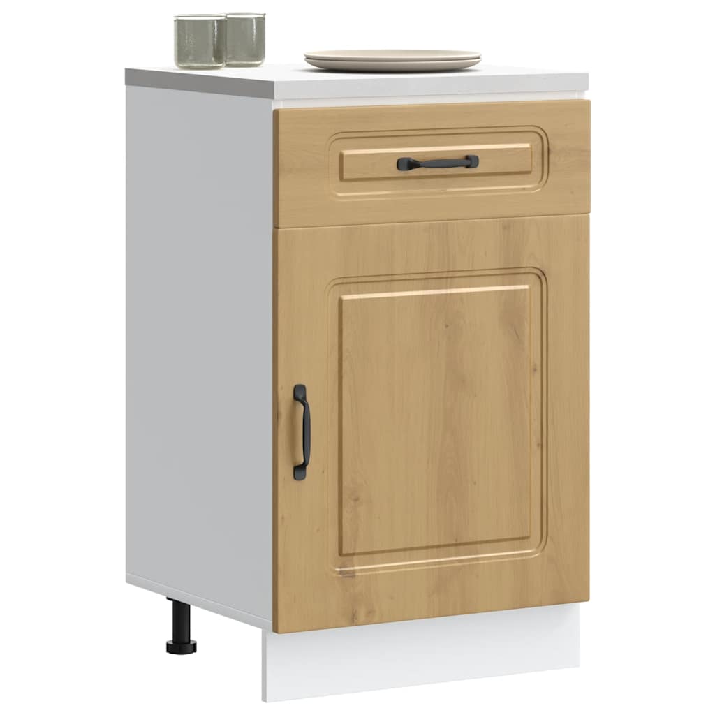 vidaXL Meuble bas de cuisine Kalmar chêne artisan Bois d'ingénierie