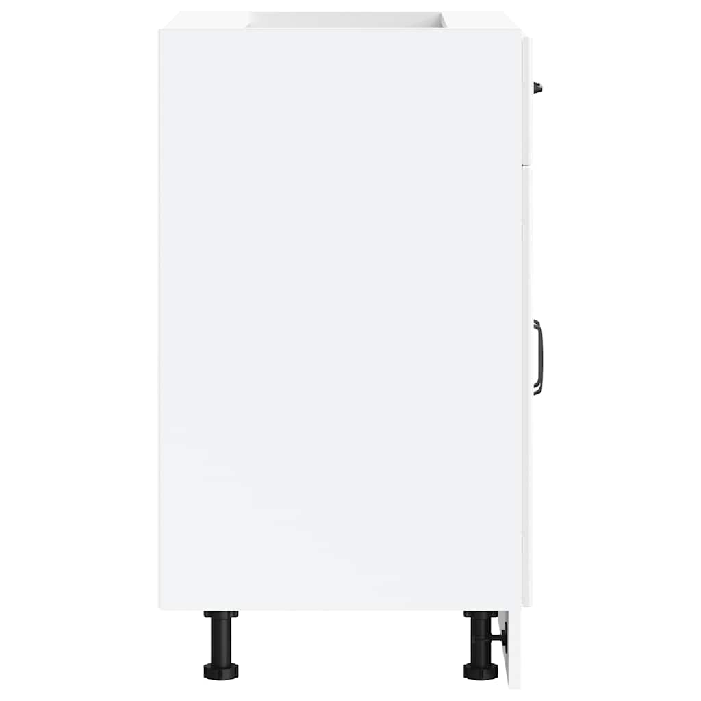 Küchenunterschrank Kalmar Hochglanz-Weiß Holzwerkstoff