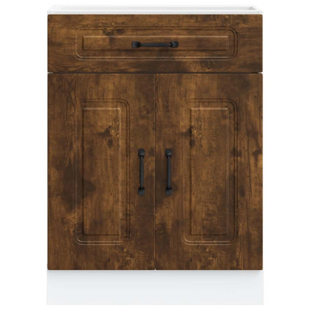vidaXL Meuble bas de cuisine Kalmar Chêne fumé Bois d'ingénierie